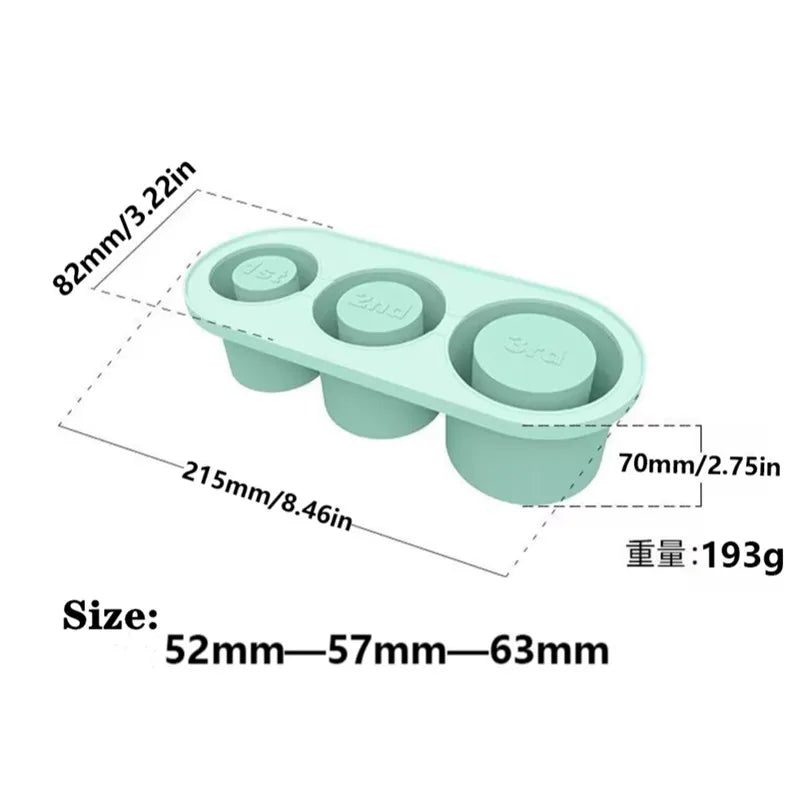 3-Grid Ice Cube Tray For Stanley 30/40 Oz