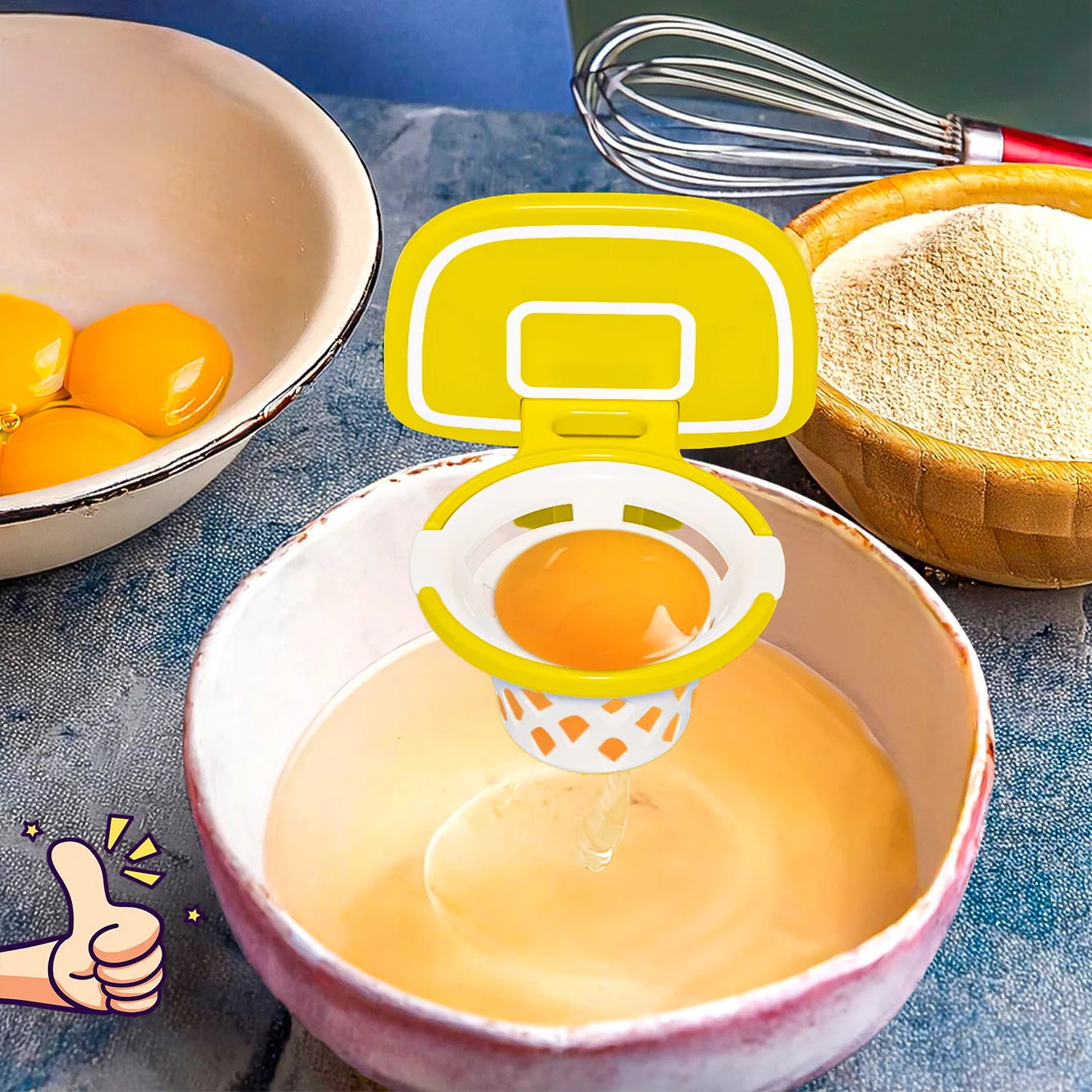 Basketball Egg Yolk Separator