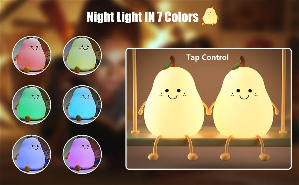 Cute Pear LED Night Light