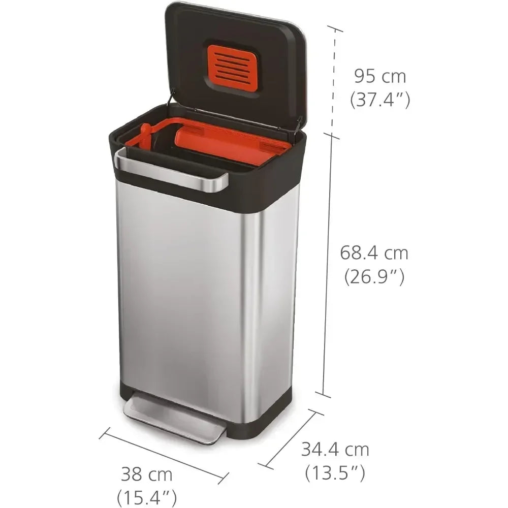 Intelligent Waste Titan Trash Stainless Steel 30L
