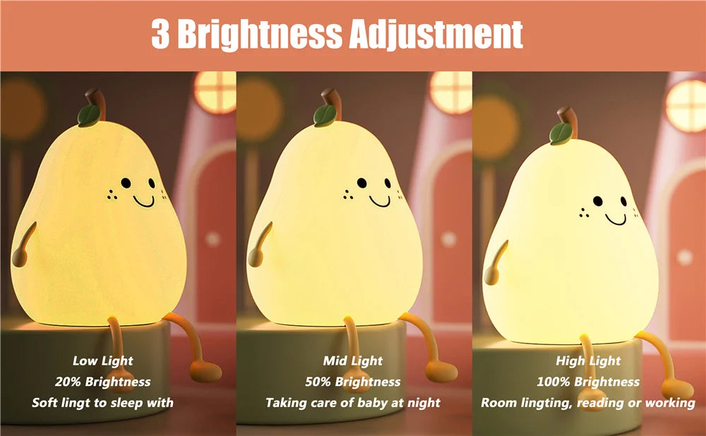Cute Pear LED Night Light