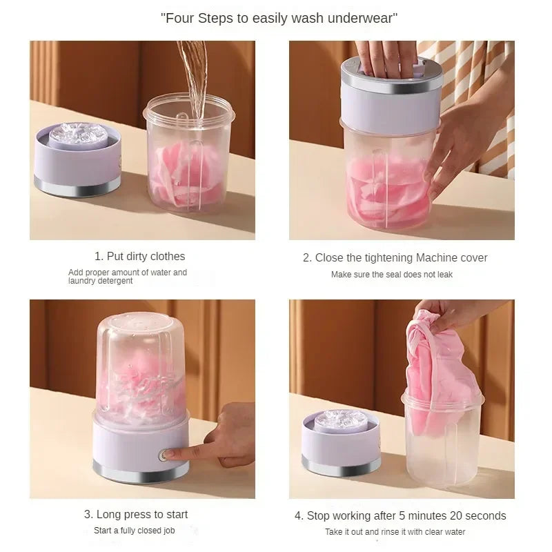 1L Wireless Rechargeable Mini Washer